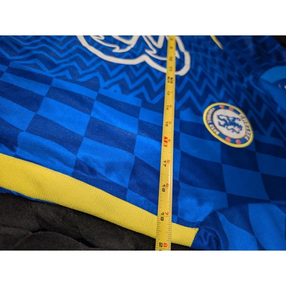 Nike Chelsea FC 2021-22 Blue Home Checkered Soccer Jersey Size Medium